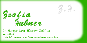 zsofia hubner business card