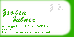 zsofia hubner business card